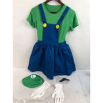 Super Bros Mario Luigi Skirt Costume for Adults, Medium