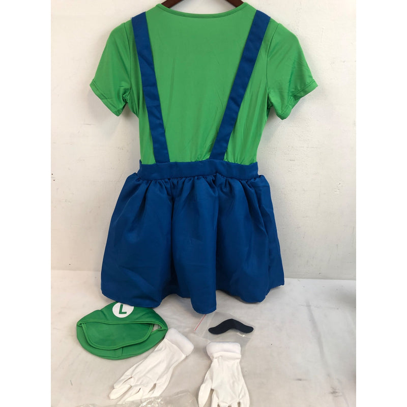 Super Bros Mario Luigi Skirt Costume for Adults, Medium