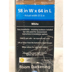 Mainstays 58X64 Cordless Room Darkening White 1 in Vinyl Blinds