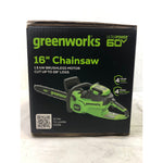 Greenworks 60V 16in 1.5kW Brushless Chainsaw with 2.5 Ah Battery/Charger 2028602