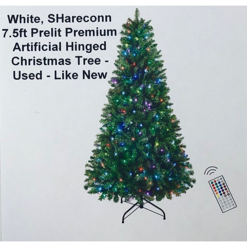 RTB-SHareconn 7ft Prelit Artificial Christmas Pine Tree w/ Remote Control