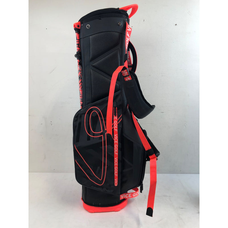 Vice Golf Smart Stand Bag Black/Neon Red