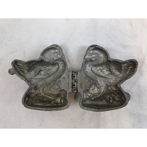 Chicken 652 Vintage Pewter Ice Cream Mold, E and Co NY Eppelsheimer