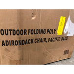 Blue, Westintrends Outdoor Folding HDPE Adirondack Chair, Patio Seat