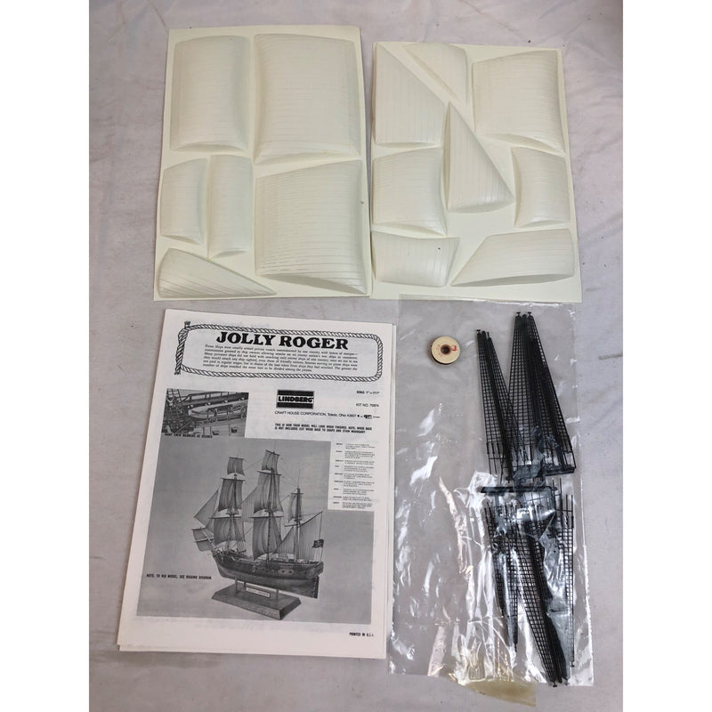 Lindberg Jolly Roger Pirate Ship 16in Long Plastic Model Kit