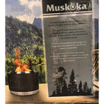 Muskoka 25in Black Steel/Stainless Steel Smokeless Wood Fire Pit with Lid