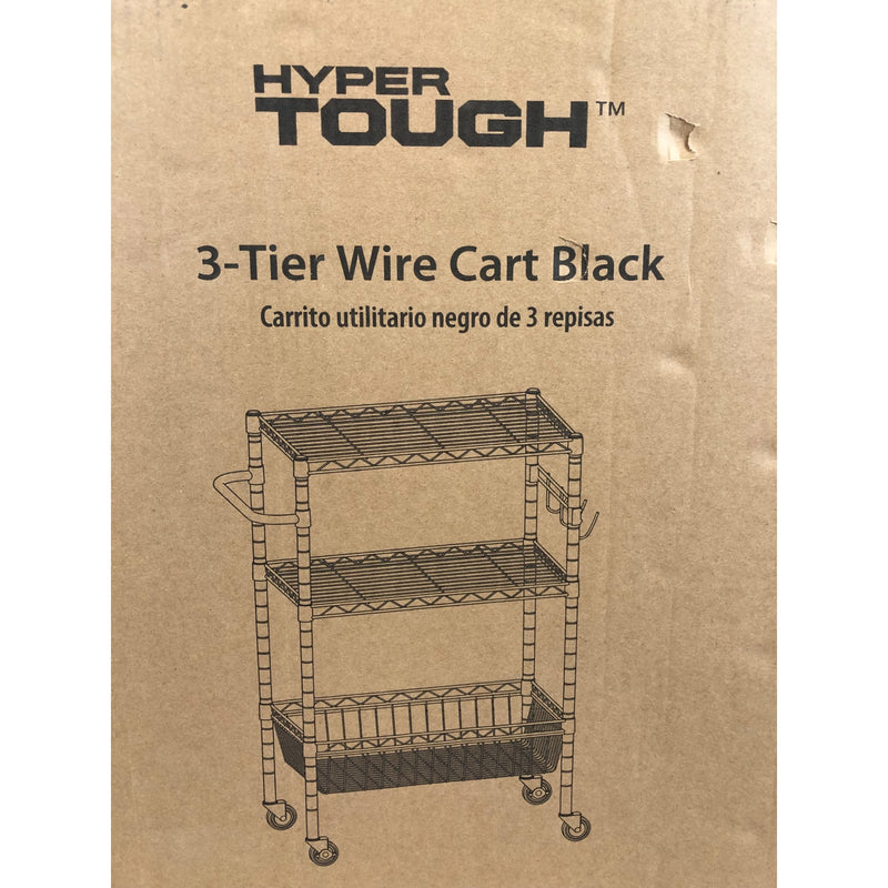 Hyper Tough Wire 3-Tier Storage Shelf Unit 36 x 16 x 30, 495lb Capacity, Black