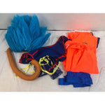 Kids Boys Anime Goku Costume Saiyan Blue Hair, Size Large