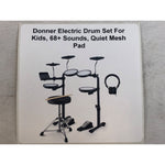 Donner Electric Drum Set For Kids, 68+ Sounds, Quiet Mesh Pad