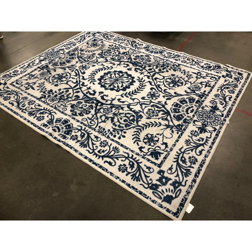 8x10 , RUGGABLE Washable Area Rug, Delphina Delft Blue