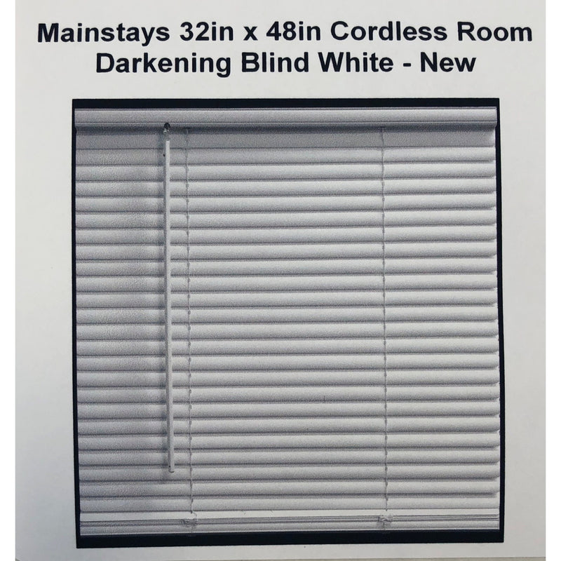 Mainstays 32in x 48in Cordless Room Darkening Blind White