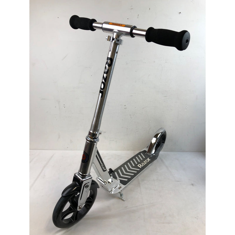 Razor A5 DLX Folding Kick Scooter - Silver, 8in Large Wheels