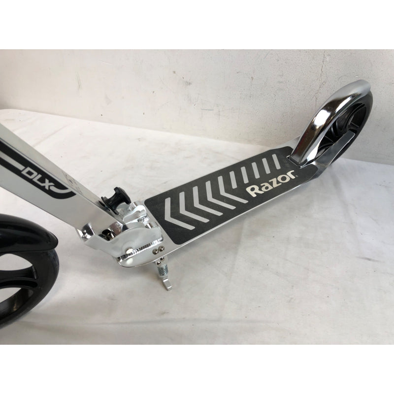 Razor A5 DLX Folding Kick Scooter - Silver, 8in Large Wheels