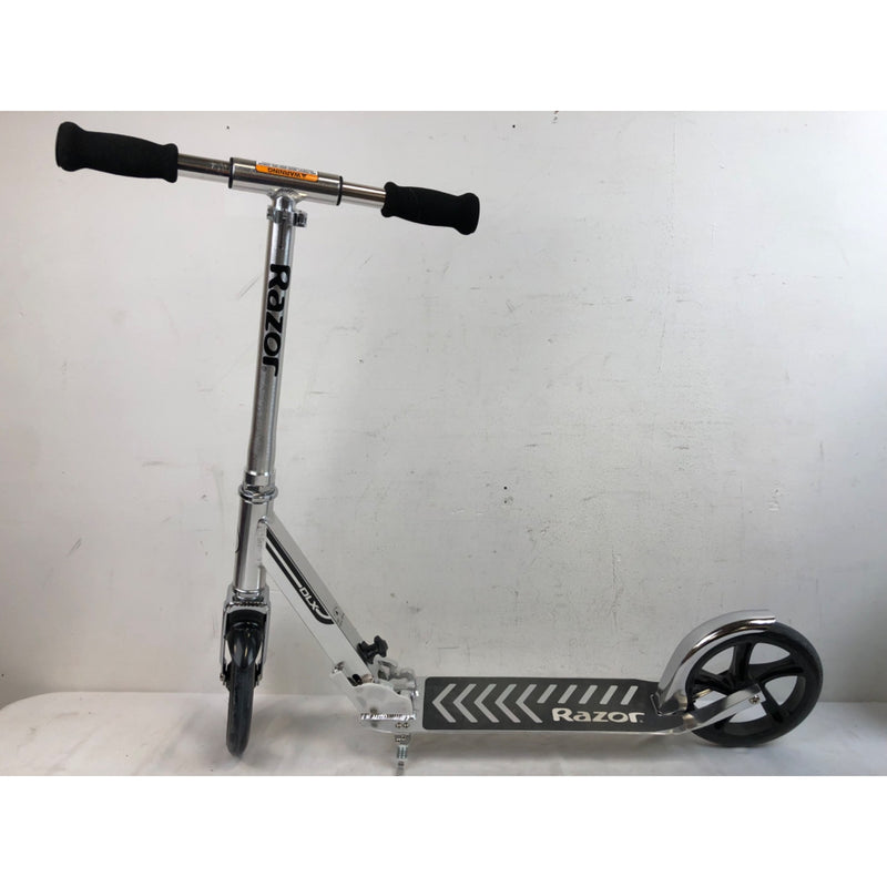 Razor A5 DLX Folding Kick Scooter - Silver, 8in Large Wheels