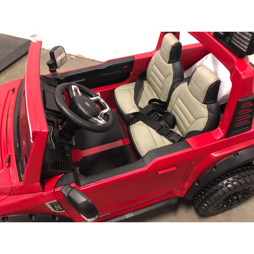 Ford F450 Two, Seater Ride On Kids Car 24V Truck w/ Remote, Red