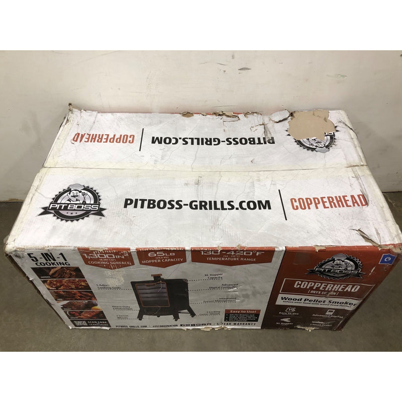 Pit Boss Copperhead 1300 Sq in Vertical Wood Pellet Smoker - Onyx Edition