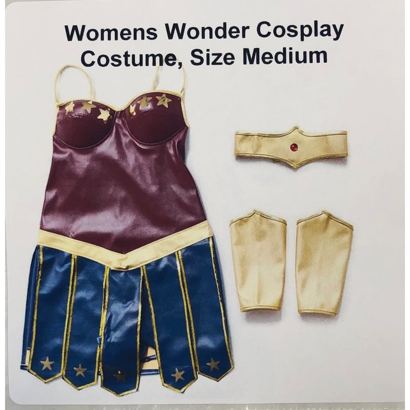 Womens Wonder Cosplay Costume, Size Medium